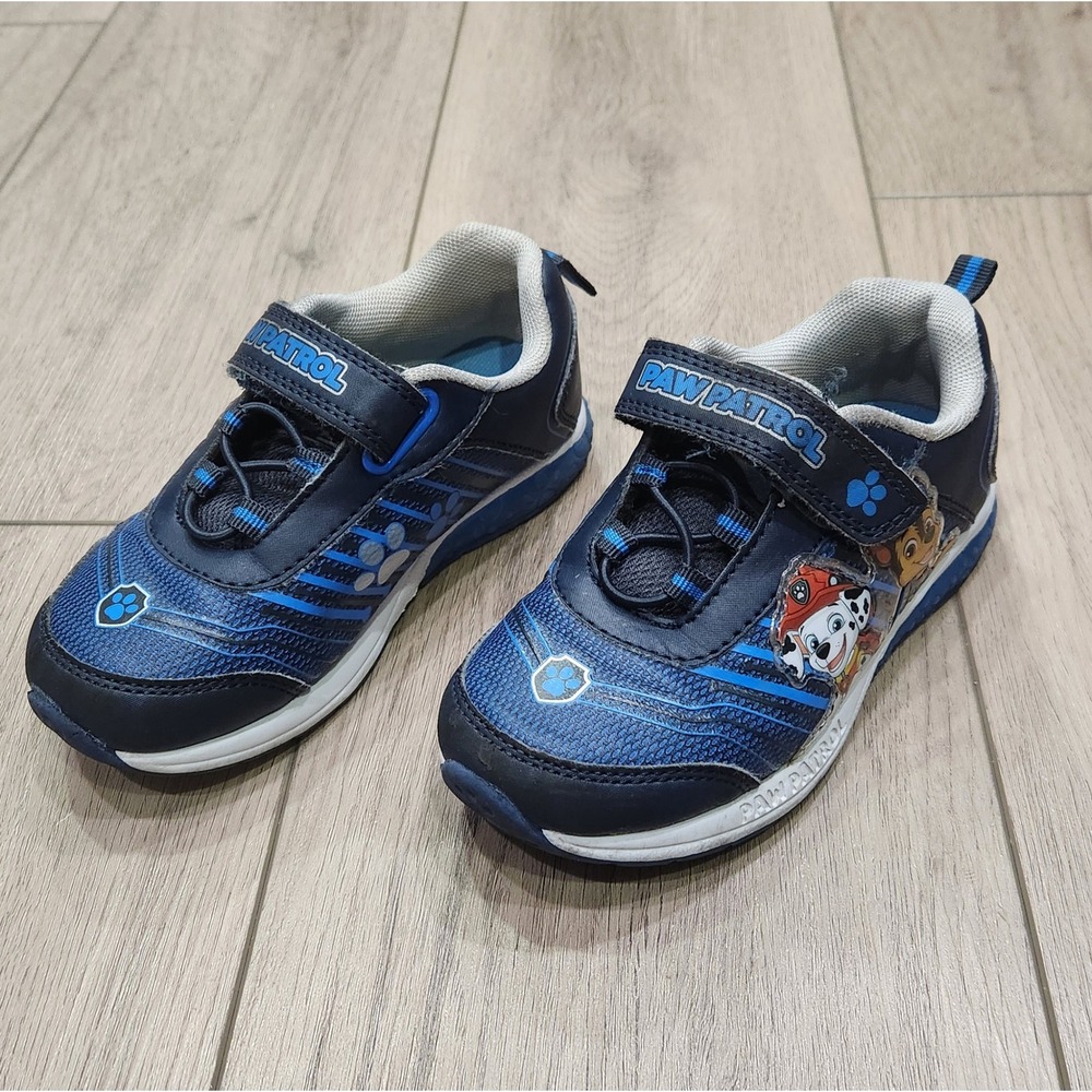 Paw Patrol Light Up Sneakers‎ Athletic Shoes Blue Marshall Chase Kids Size 10